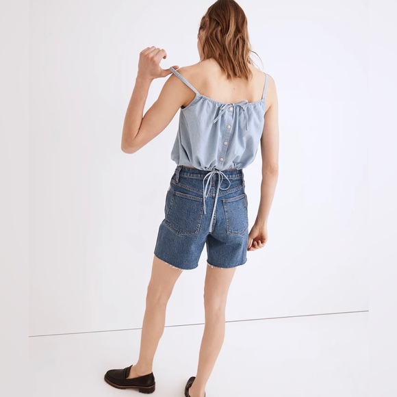 Madewell Chambray Meriden Top in Vineshire Wash Blue Size - Picture 9 of 15
